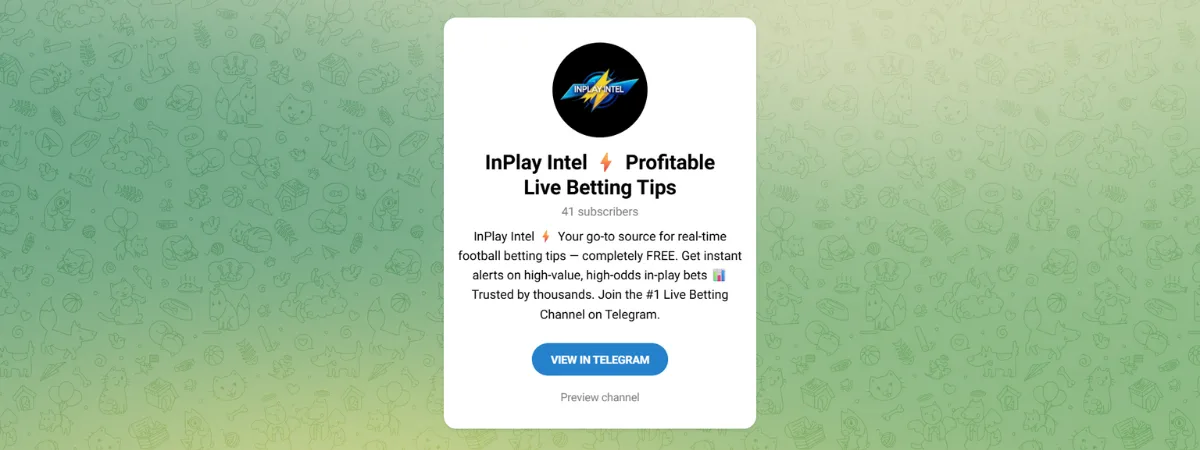 Inplay Intel Telegram Free Betting Tips