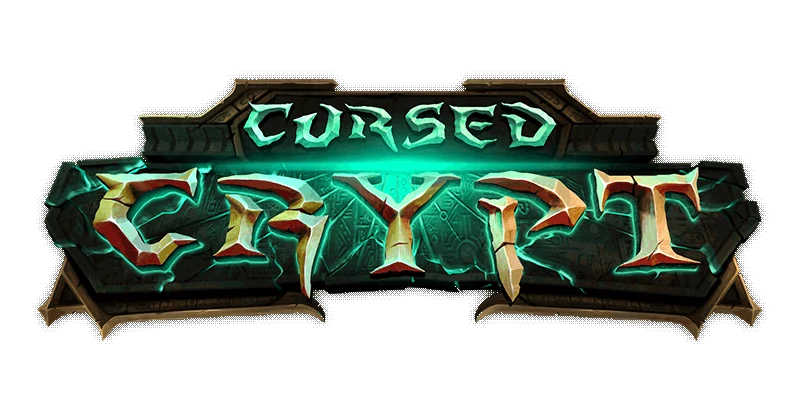 Cursed Crypt spilleautomat fra Hacksaw Gaming – spillets logo