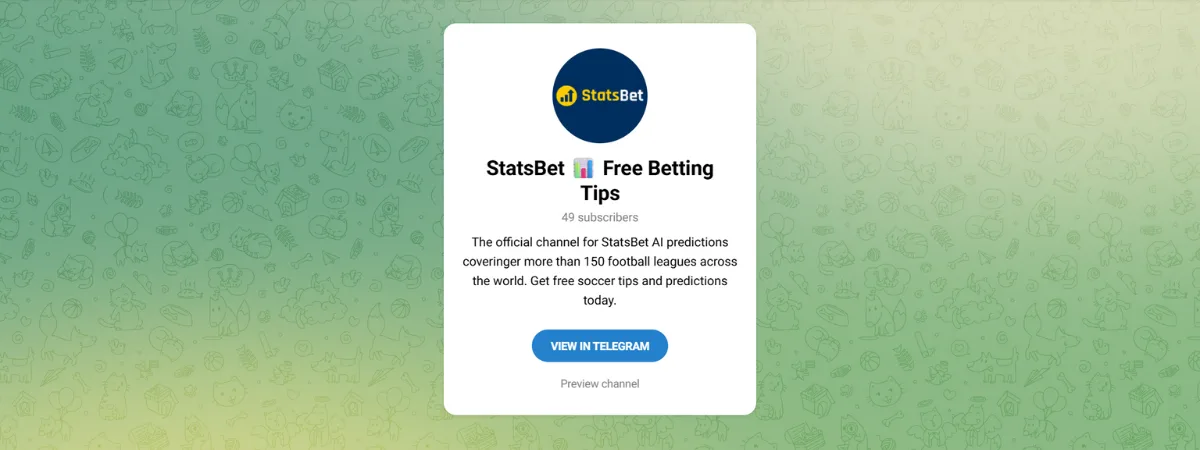 StatsBet Free Telegram Predictions Betting Tips